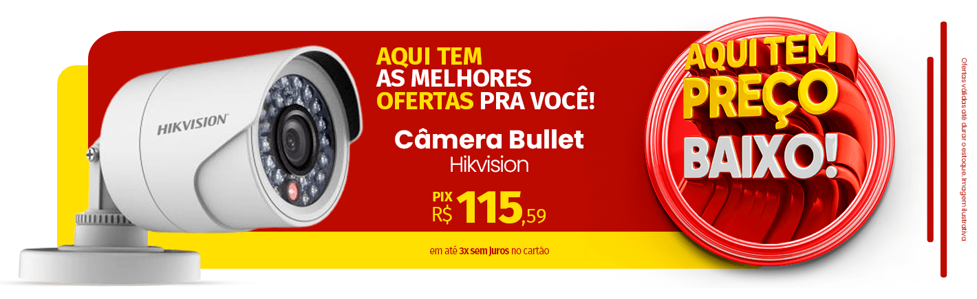 Câmera Bullet HD 2,8mm 20m Plástico DS-2CE16C0T-IRPF, Hikvision